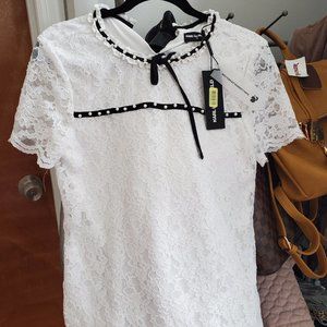 Karl Lagerfeld - White Lace Blouse